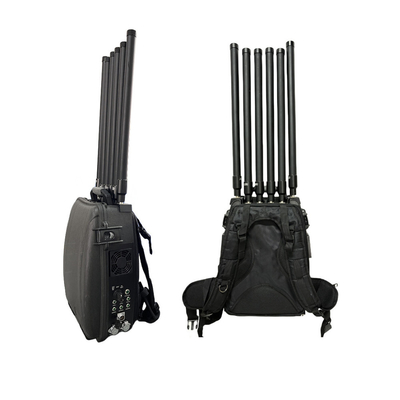 50W 70W Backpack Drone Jammer 400MHz 800MHz 1.2G 2.4G 5.2G 5.8G Anti FPV