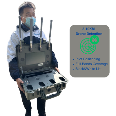8KM FPV Drone Detection Range Portable Handheld UAV Drone Detector dla koncertów, policji, wojsk, samochodów