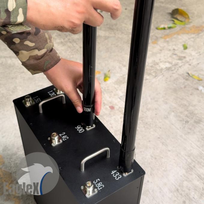 6 pasm anty FPV Drone Jammer 433M 900M 1.2G 1.5G 2.4G 5.8G UAV Signal GPS Backpack Amplifier 0