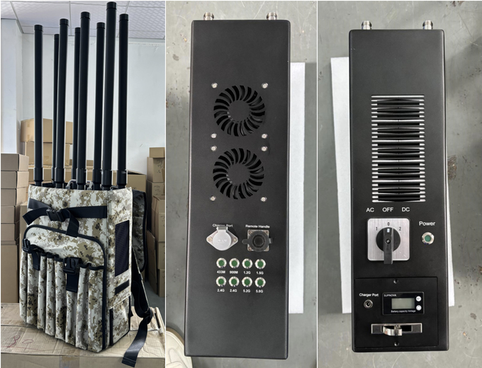 400M 900M 1.2G 1.5G 2.4G 5.2G 5.8G Drone Frequency Jammer Amplifier Signal Jamming 0