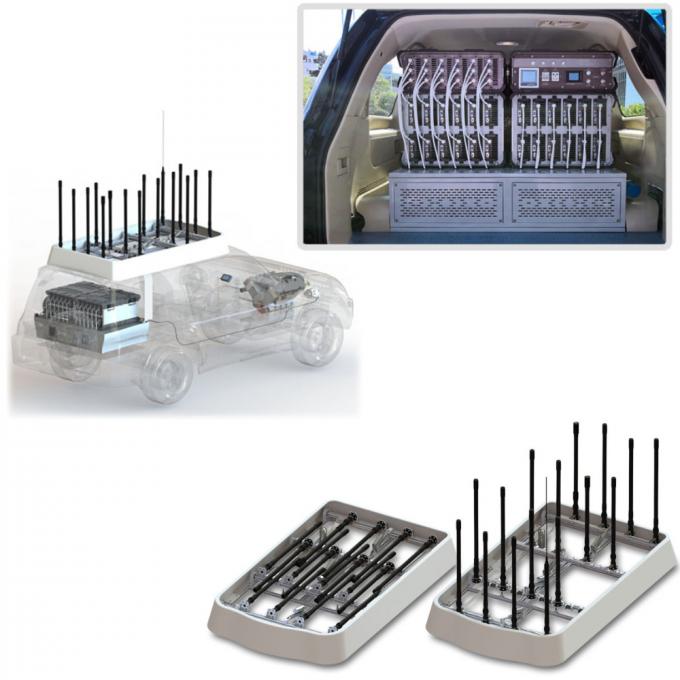 Modyfikacja samochodu System anty-FPV Zwiększacz RF 50MHz ~ 6GHz Detekcja Strike Drone Jammer Przekształcony w pojazd anty-drone 0