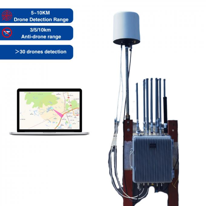 Anty-drone Fixed FPV Drone Jammer Detection UAV Detector Finding Jamming System 5,8 GHz 0