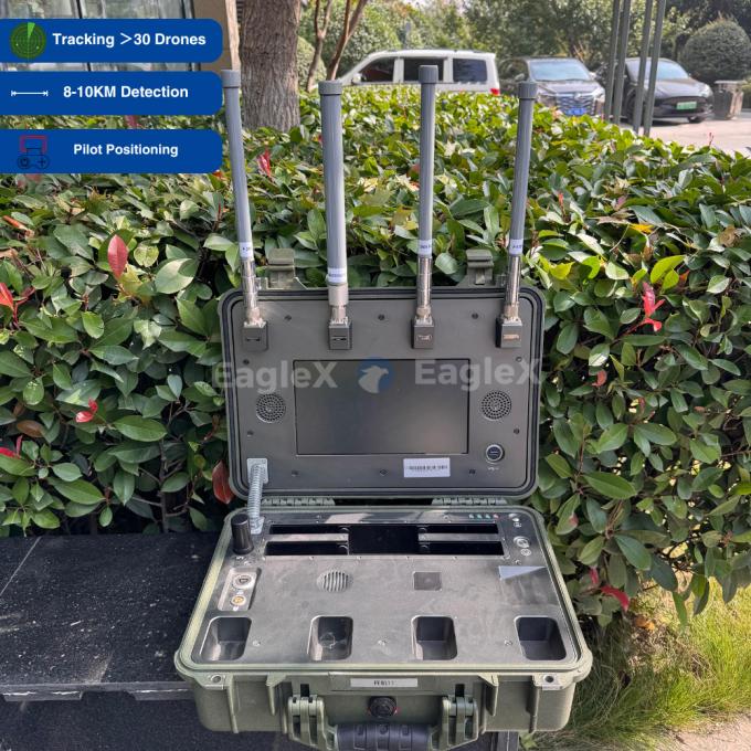 8KM FPV Drone Detection Range Portable Handheld UAV Drone Detector dla koncertów, policji, wojsk, samochodów 0
